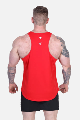 Fast-Dry Bodybuilding Workout Stringer - OH CANADA RED