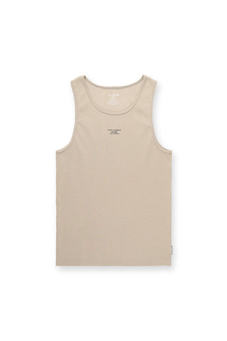 Ribbed Muscle Tank Top - Khaki